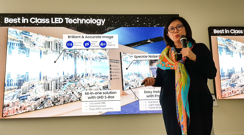 Bà Hyesung Ha, Phó Chủ tịch Cấp Cao Công ty Samsung Điện tử, Bộ phận Màn hình chuyên dụng.